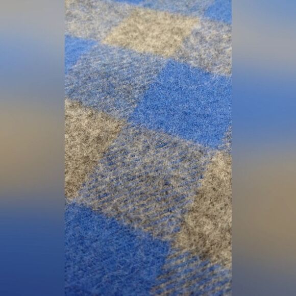 Coach Wool Long Winter Fringe Scarf Checker Unisex Men's - Picture 6 of 11